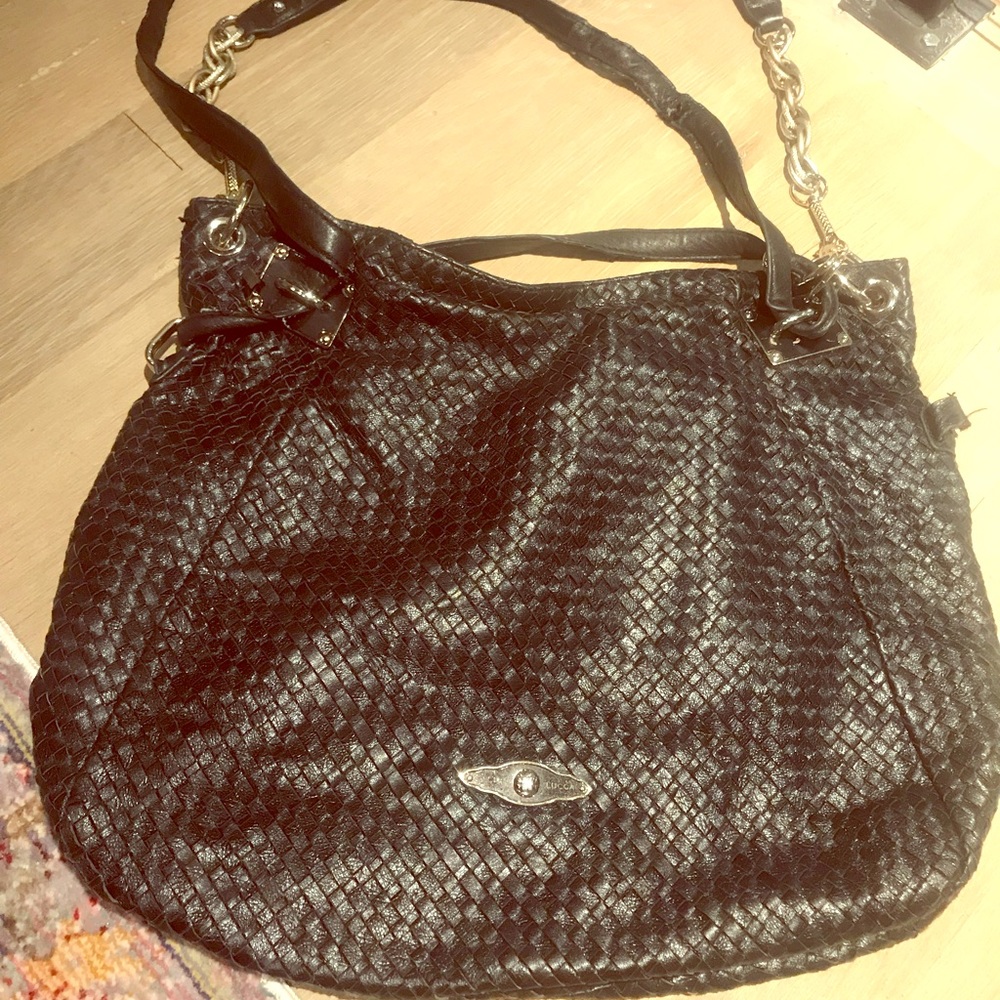 Elliot Lucca Woven Leather Boho Satchel